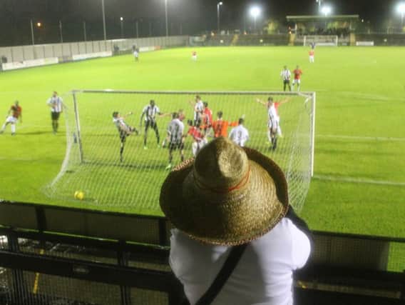 James scores the 90th minute winner man in sombrero looks on