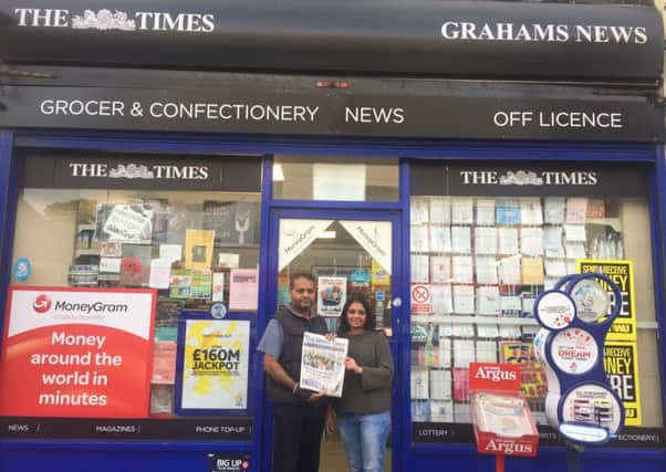 Pritesh and Charul Patel at Grahams newsagents in Haywards Heath