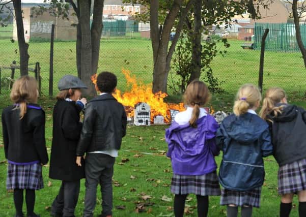 Shoreham College re-enacts the Great Fire of London