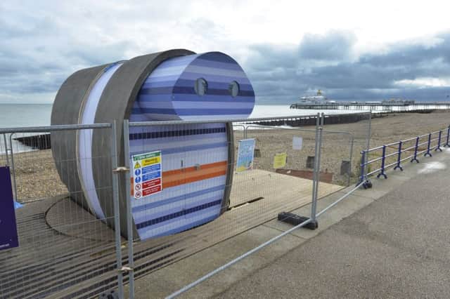 New Beach Hut on Eastbourne seafront (Photo by Jon Rigby) SUS-170611-111500008