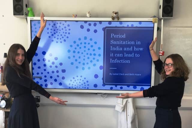 Isabel Clack and Beth Hoare examined period sanitation in India