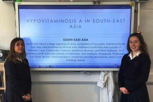Natasha Brown and Amy Bickers investigated Hypovitaminosis A in Asia