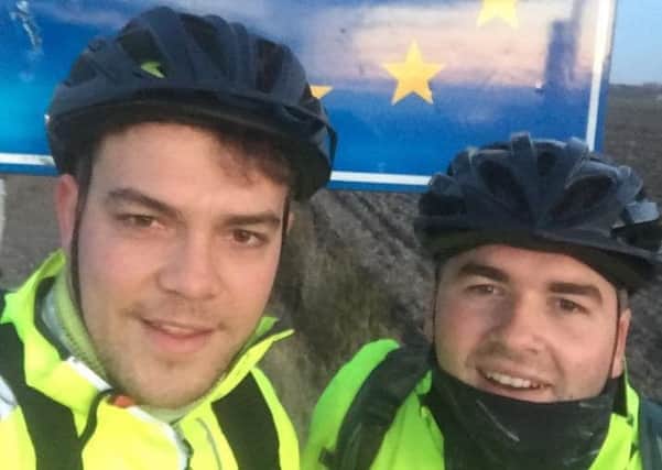 Curtis Harrison and Pete Lockyer are cycling for their late friend