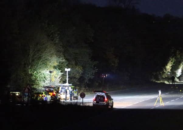 The A24 near Horsham was closed while a forensic investigation was carried out. Picture: Eddie Mitchell