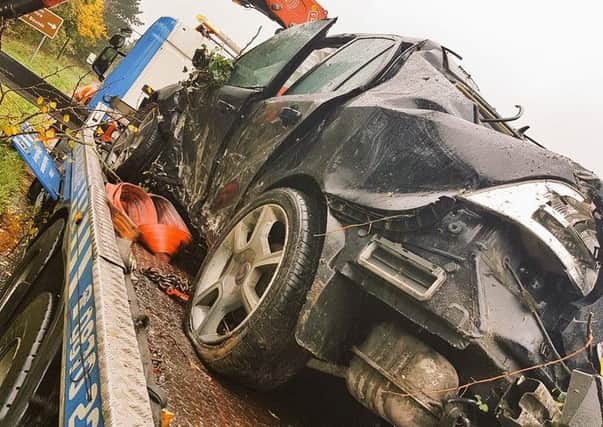 One of the cars involved in the collision in Rustington on Saturday, November 11. Picture: Sussex Roads Police
