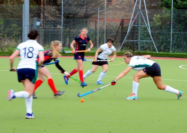 Vicky Oliver-Catt on the ball for Chi ladies against Brighton / Picture by Kate Shemilt