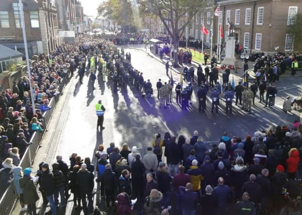 Worthing fell silent to remember those who fought for our freedom. Pictures: Eddie Mitchell