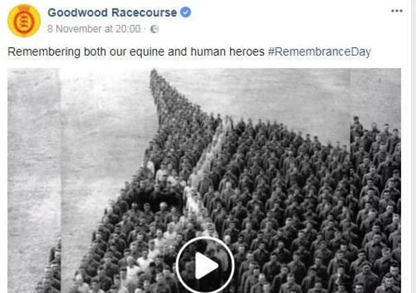 The post on Goodwood's Facebook page