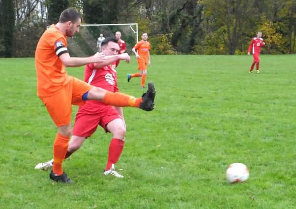 Action from the Macron East Sussex Football League Premier Division fixture between Ore Athletic and Battle Baptists. Picture courtesy Paul Huggins