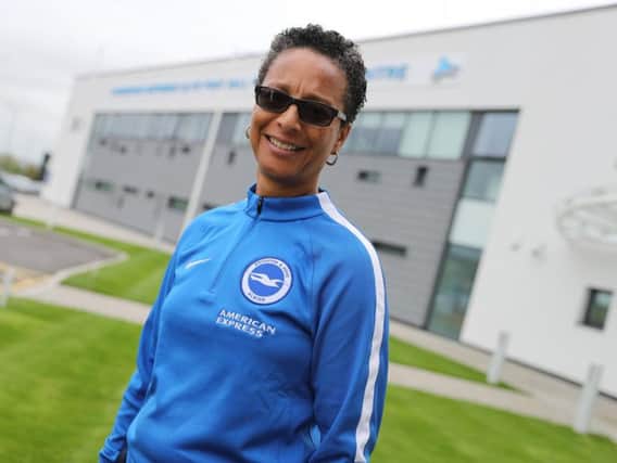 Albion women's first team manager Hope Powell. Picture by Paul Hazlewood/BHAFC