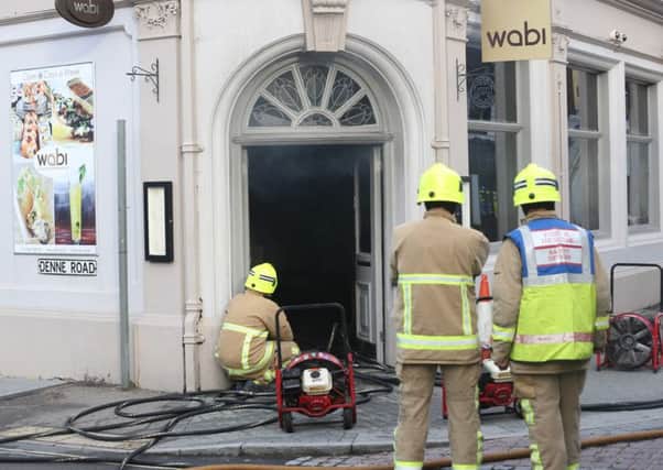 Fire at Wabi restaurant in East Street, Horsham, in 2014. Photo by Eddie Mitchell SUS-140516-162209001
