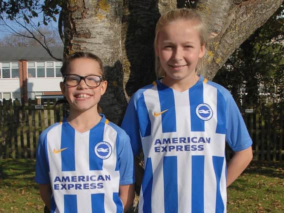 Brighton age-group girls' team players Mary-Anna Smith (left) and Olivia Carpenter (right)