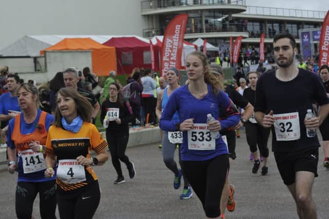 The De La Warr Pavilion provided an attractive backdrop for the start and finish of the various races.