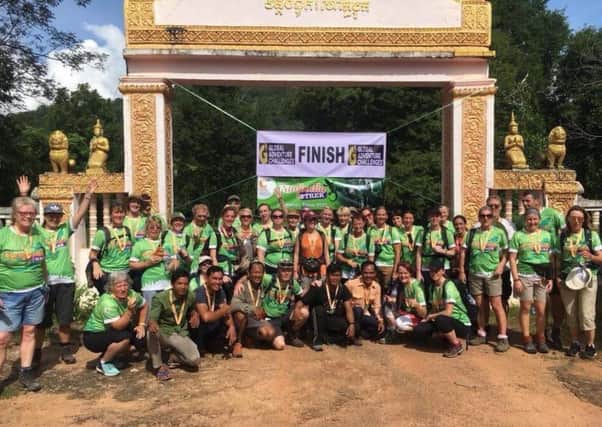 The trekkers complete the Cambodia trek in aid of Chestnut Tree House children's hospice