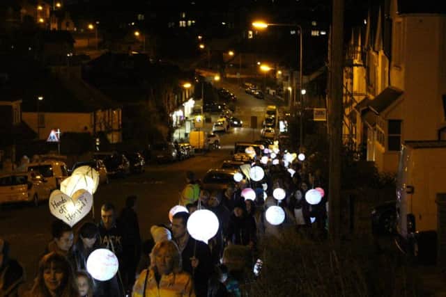The lantern parade through Hollingdean