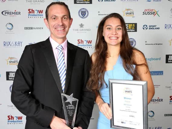 Beth Garner receives the young volunteer of the year award. Picture by Stephen D Lawrence Photography