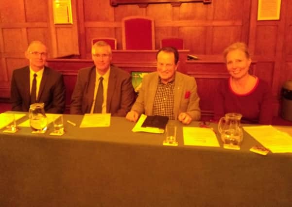 Geoff Lowry, Kieran Stigant, Cllr James Walsh and Dr Yvonne Grant