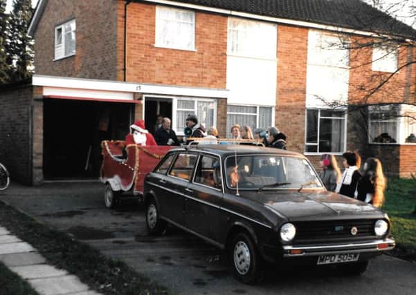 Santa's Sleigh Procession in Broadbridge Heath in the 1980s
