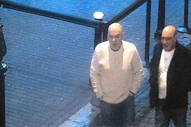 Brian and Andrew Hill were pictured on CCTV on the night of the attack. Photo courtesy of Sussex Police. SUS-171121-174055001