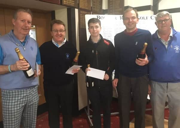 The top performers in the November Texas scramble at Bognor GC