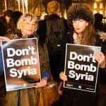 Brighton, UK. anti Syria war protesters demonstrate ahead of tomorrow's December 2nd vote for MP's in Westminster. Photo Credit: Hugo Michiels